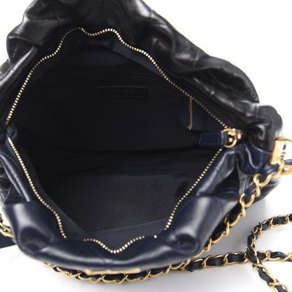 Chanel Calfskin Quilted Coco Shelter Bowling Bag Navy 5 of 11