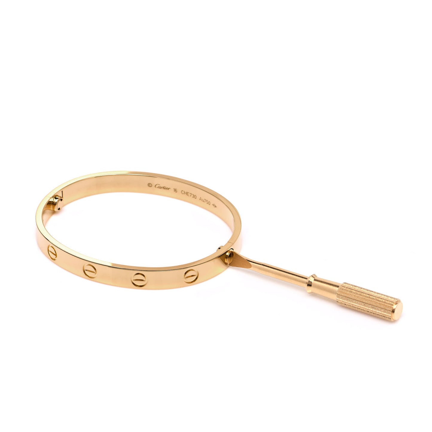 18K Yellow Gold LOVE Bracelet 16