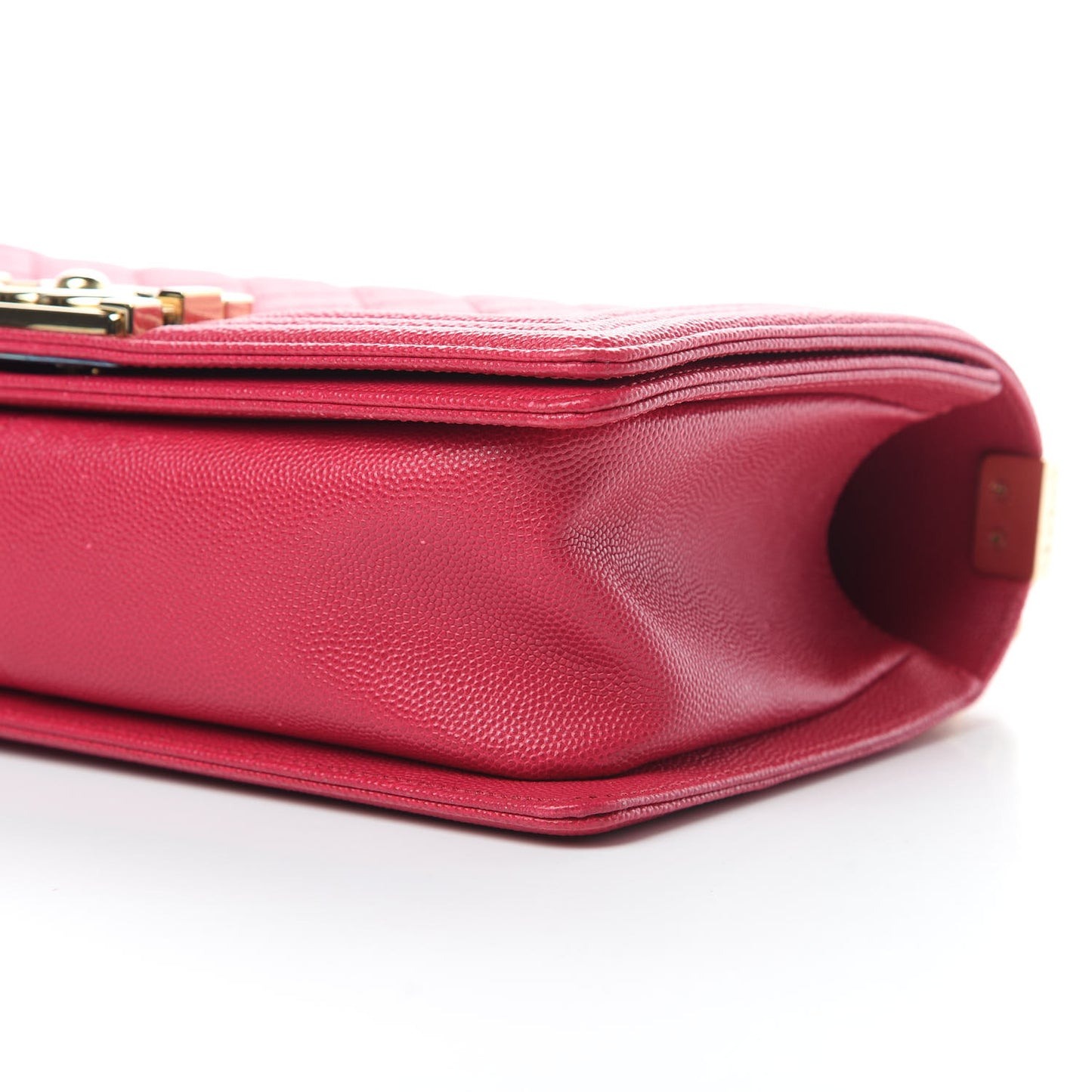 Caviar Quilted Medium Boy Flap Fuchsia