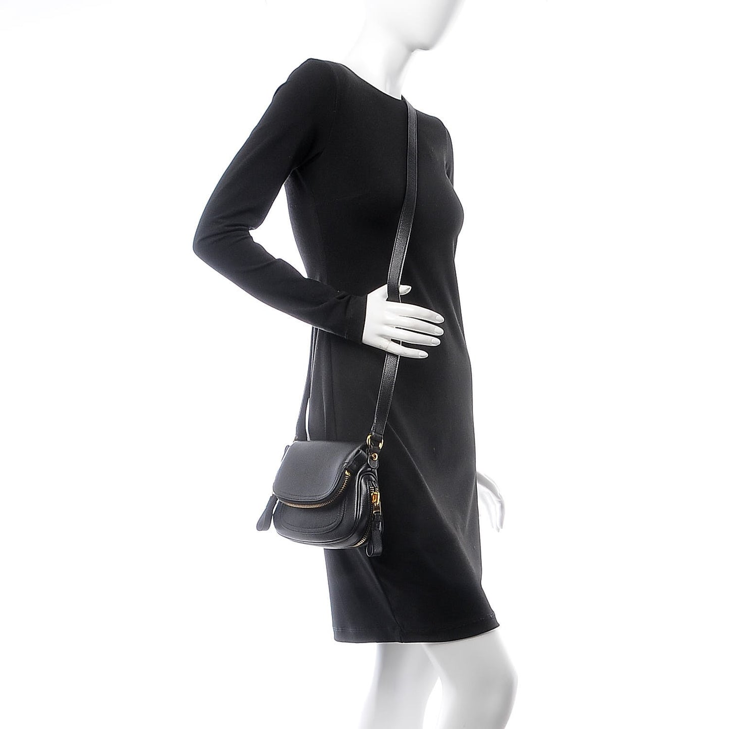 Calfskin Mini Jennifer Crossbody Bag Black