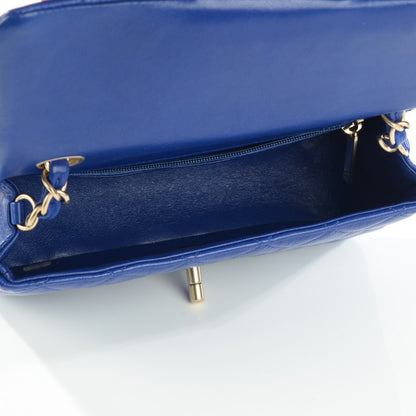 Chanel Lambskin Quilted Mini Rectangular Flap Dark Blue 5 of 7