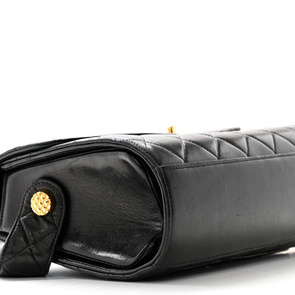 Chanel Lambskin Quilted CC Flap Shoulder Bag Black 10 of 13
