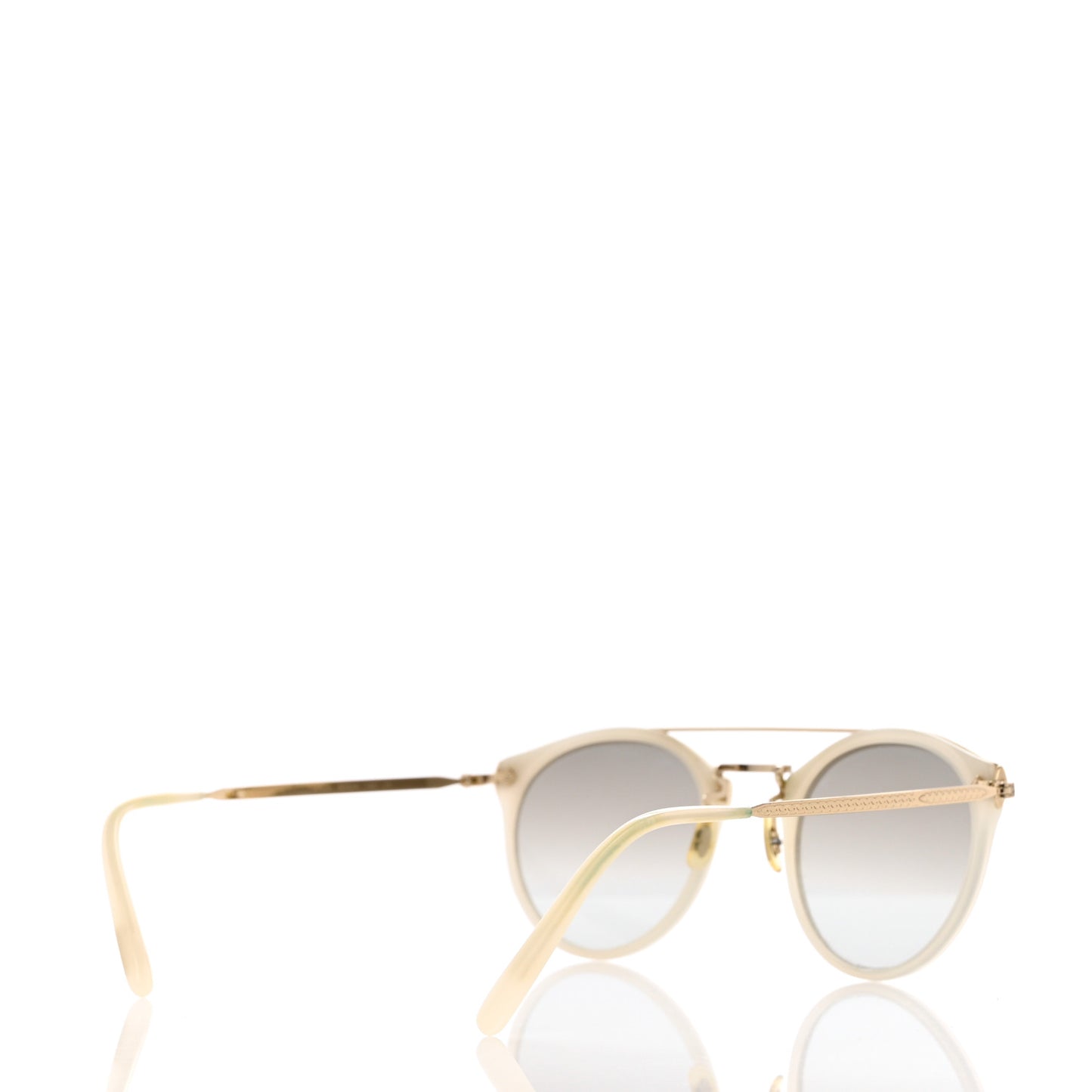Acetate Remick Round Sunglasses White