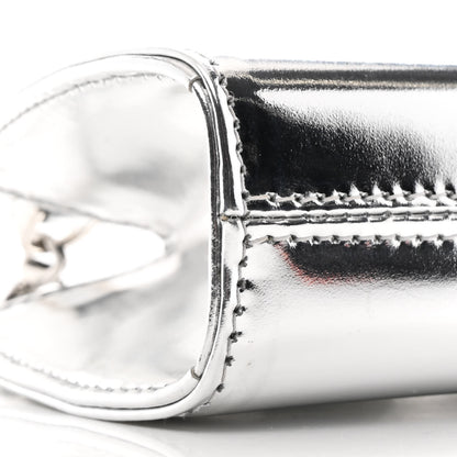 Salvatore Ferragamo Metallic Brushed Calfskin Micro Wanda Top Handle Bag Argento 9 of 12