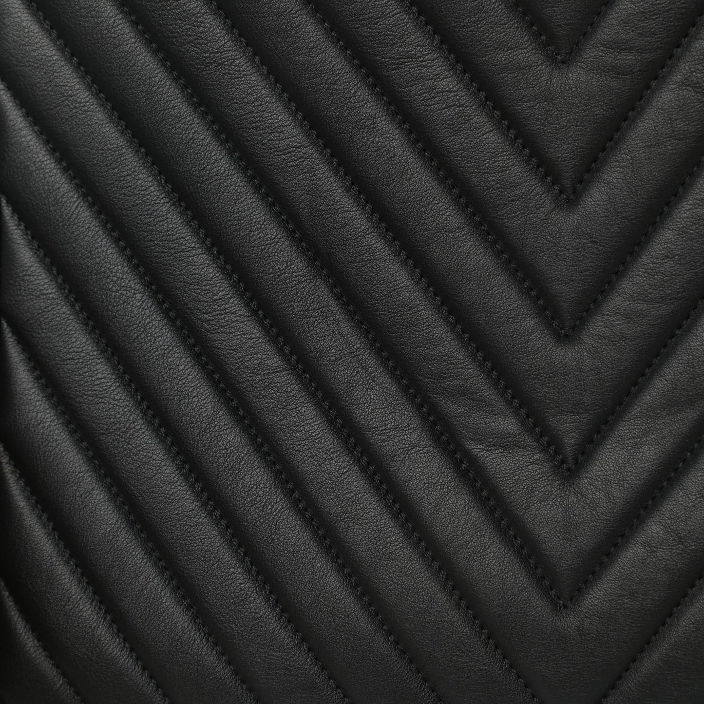 Calfskin Chevron Quilted Boy Shopping Tote Black