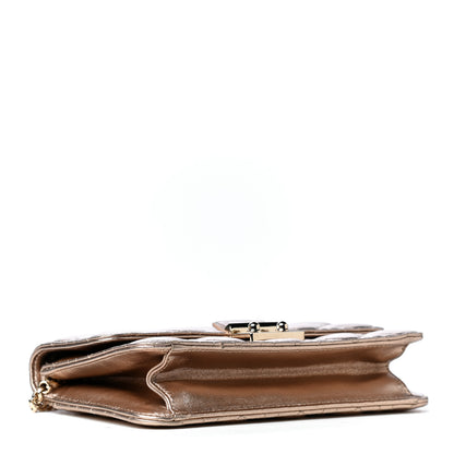 Christian Dior Metallic Lambskin Cannage Miss Dior Promenade Pouch Gold 3 of 4