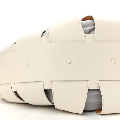 Bottega Veneta French Calfskin Shell Bag White Frost 9 of 13