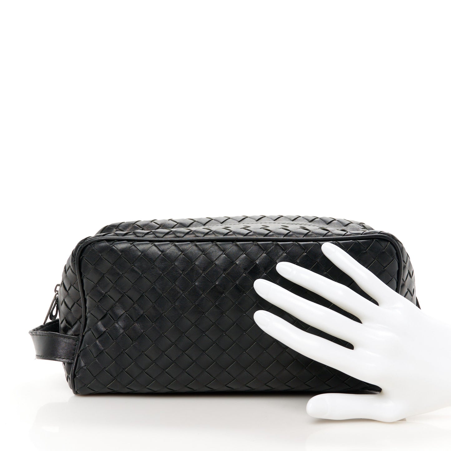Nappa Intrecciato Travel Pouch Clutch Black