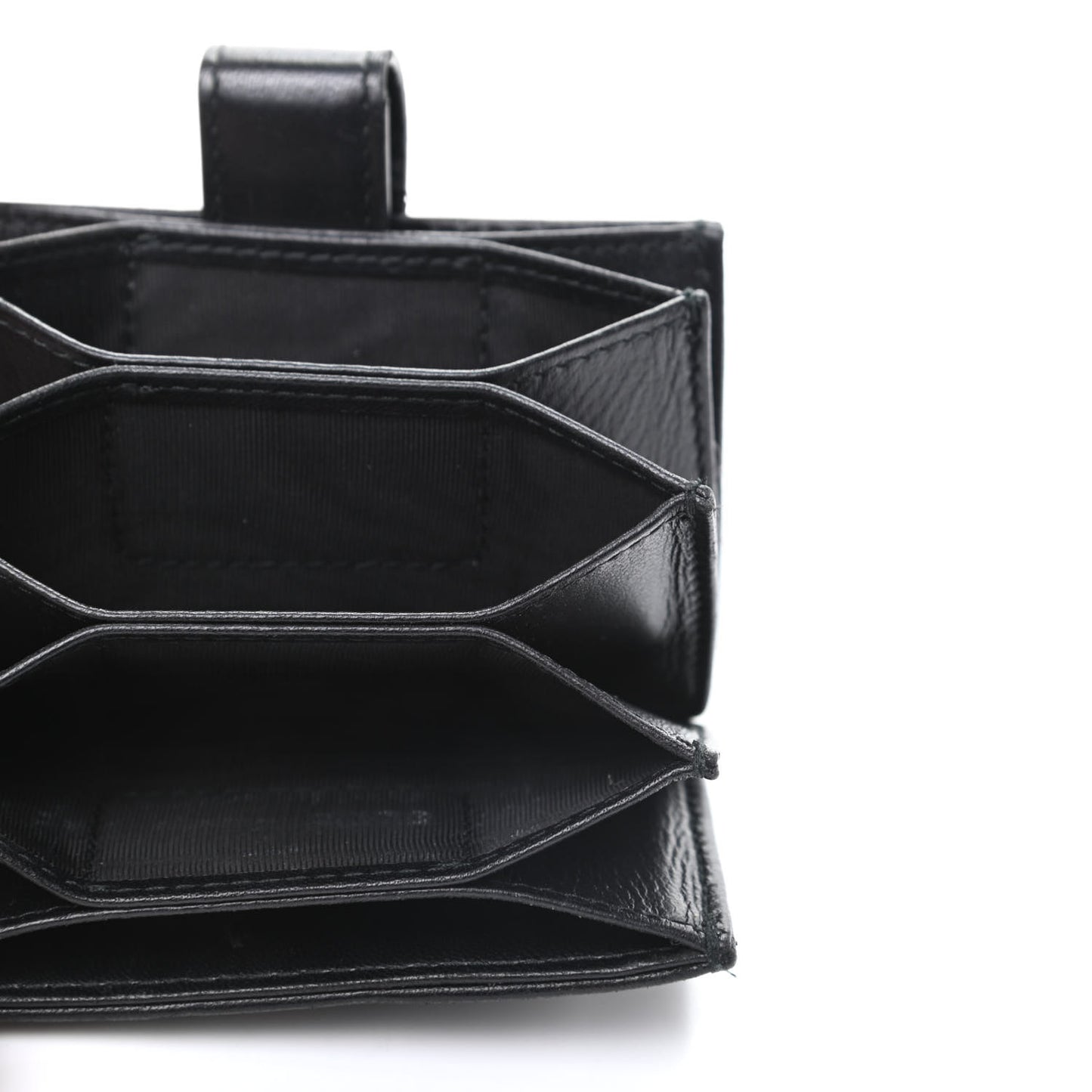 Lambskin Studded Cannage Lady Dior 5-Gusset Card Holder Black