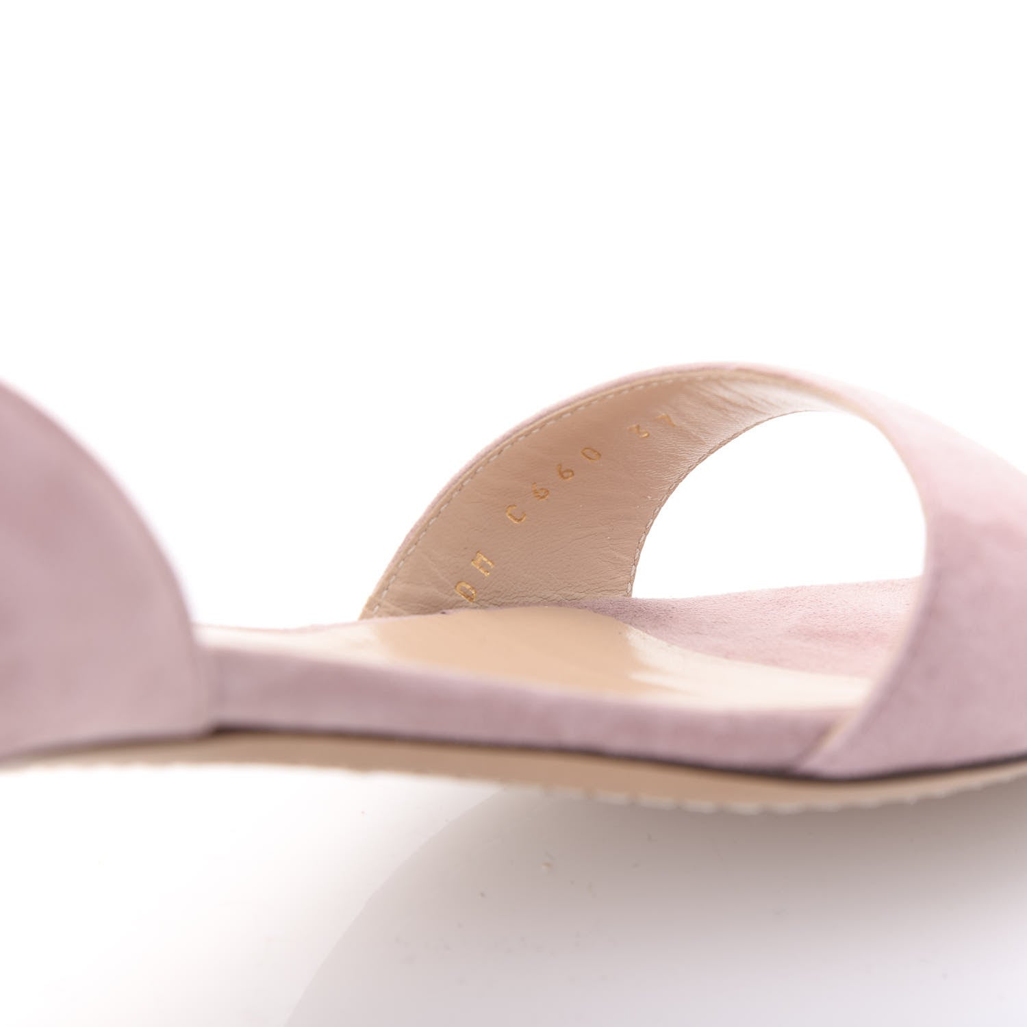 Valentino Garavani Suede Caged Ankle Strap Flat Sandals 37 Antique Pink 9 of 11