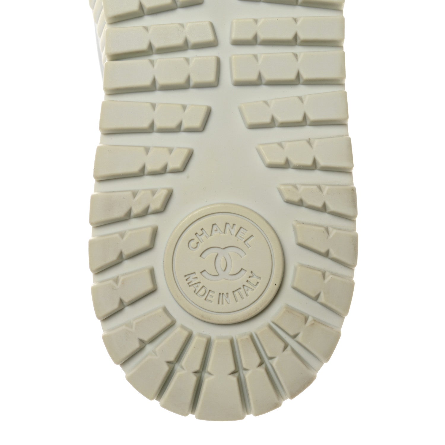 Chanel Aged Calfskin Lace Up Cap Toe Sneakers 37 White Gold 6 of 9