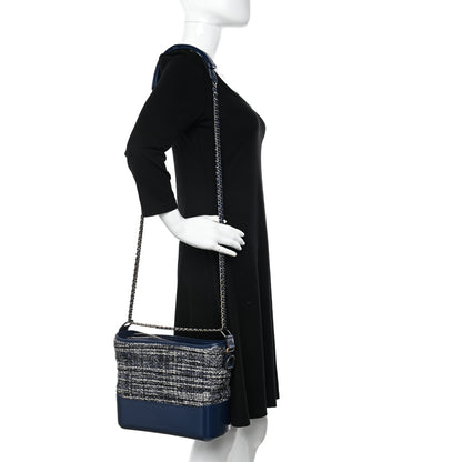 Chanel Tweed Calfskin Medium Gabrielle Hobo Blue 2 of 11