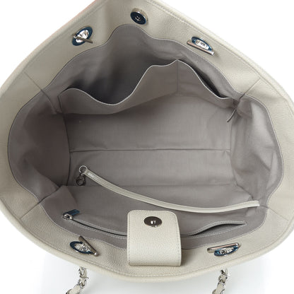 Chanel Glazed Calfskin Small Deauville Tote Ecru 5 of 10