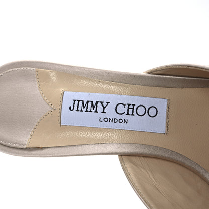 Jimmy Choo Satin Crystal Embellished Rav 100 Mules 39.5 Ballet Pink 17 of 22