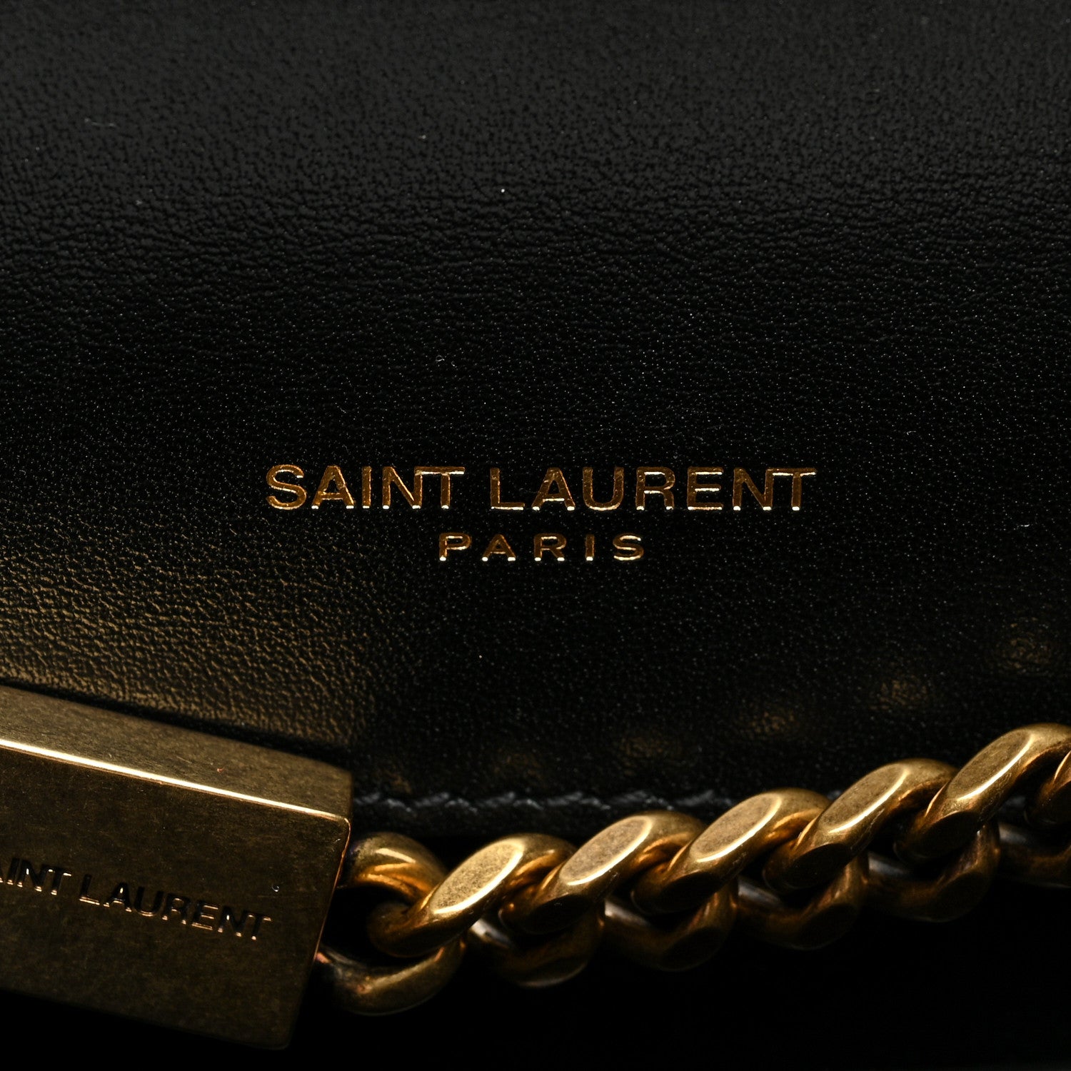Saint Laurent Nappa Patent Calfskin Two-Toned Small Monogram Kate Satchel Alabastro Black 7 of 8