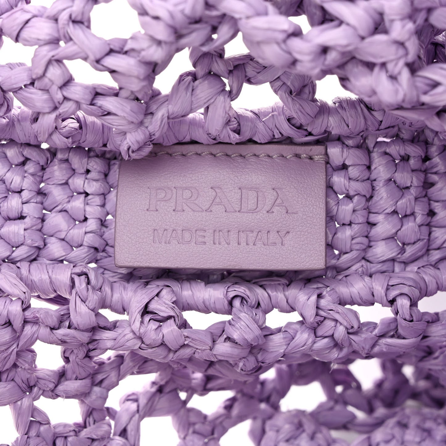 Yarn Raffia Effect Crochet Logo Embroidered Tote Bag Lilium