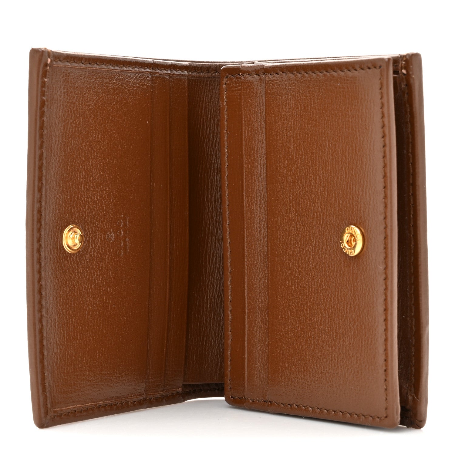 Gucci GG Supreme Monogram Horsebit 1955 Card Case Wallet Beige Ebony Brown Sugar 5 of 10
