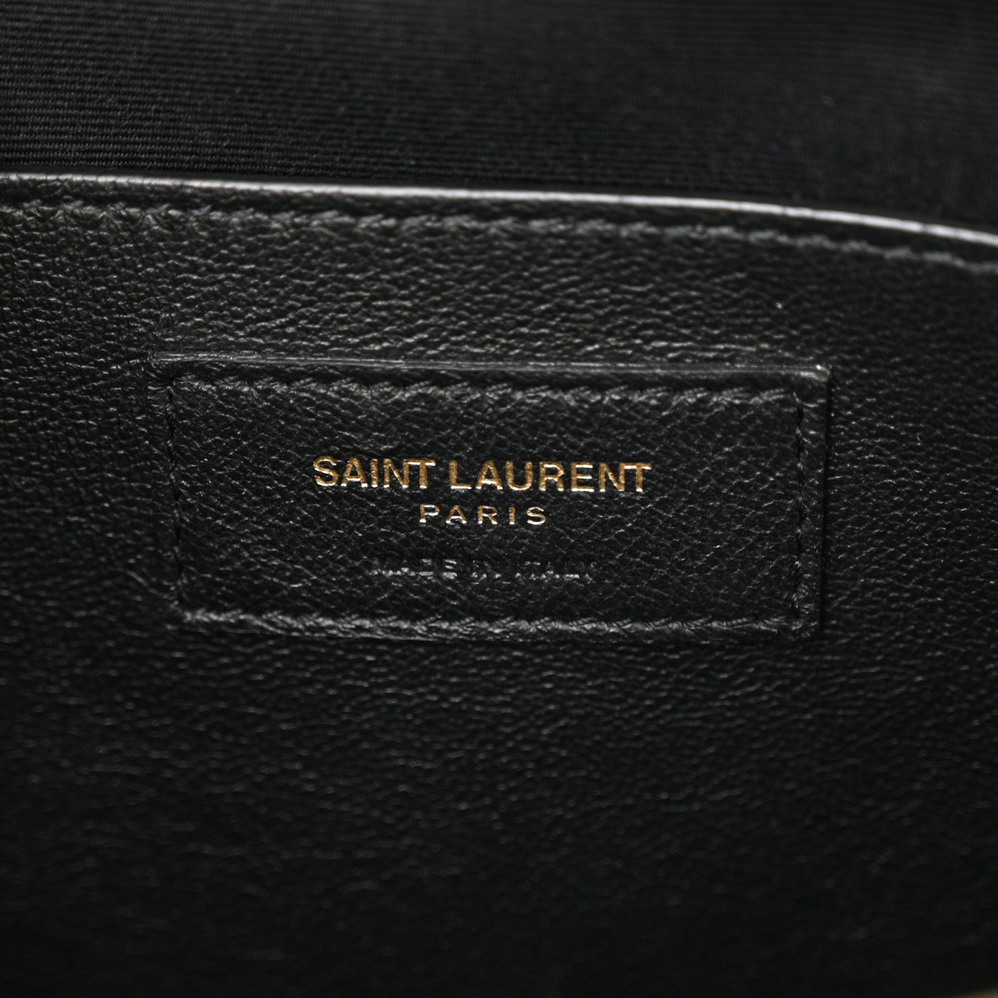 SAINT LAURENT Shiny Calfskin Medium Uptown Tote Crema Soft