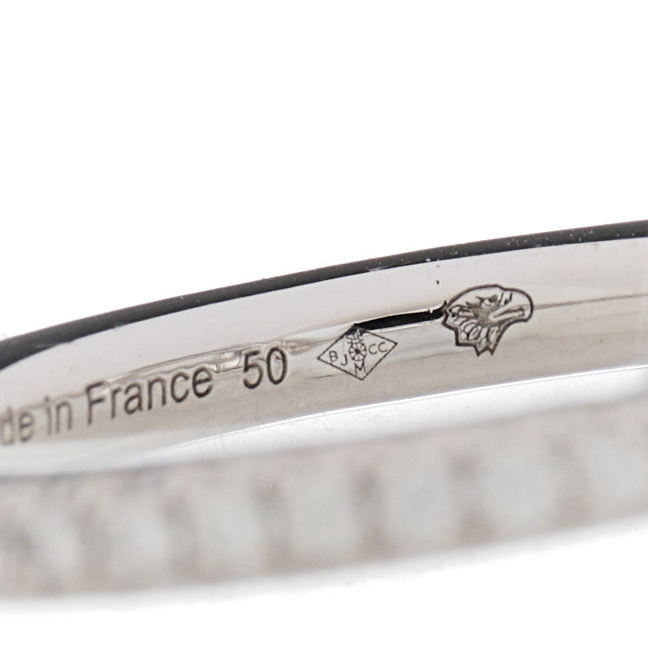 18K White Gold Pave Diamond PM Echappee Ring 50 5.5