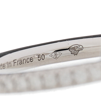 Hermes 18K White Gold Pave Diamond PM Echappee Ring 50 5.5 5 of 7