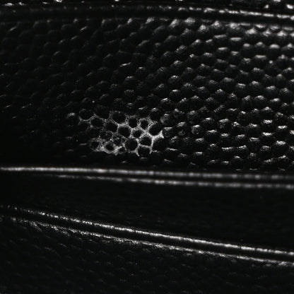 Saint Laurent Grain De Poudre Matelasse Chevron Monogram Envelope Chain Wallet Black 7 of 10