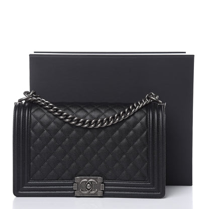 Chanel Caviar Quilted New Medium Boy Flap Black 11 of 11