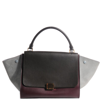 Celine Calfskin Suede Medium Trapeze Grey 1 of 10