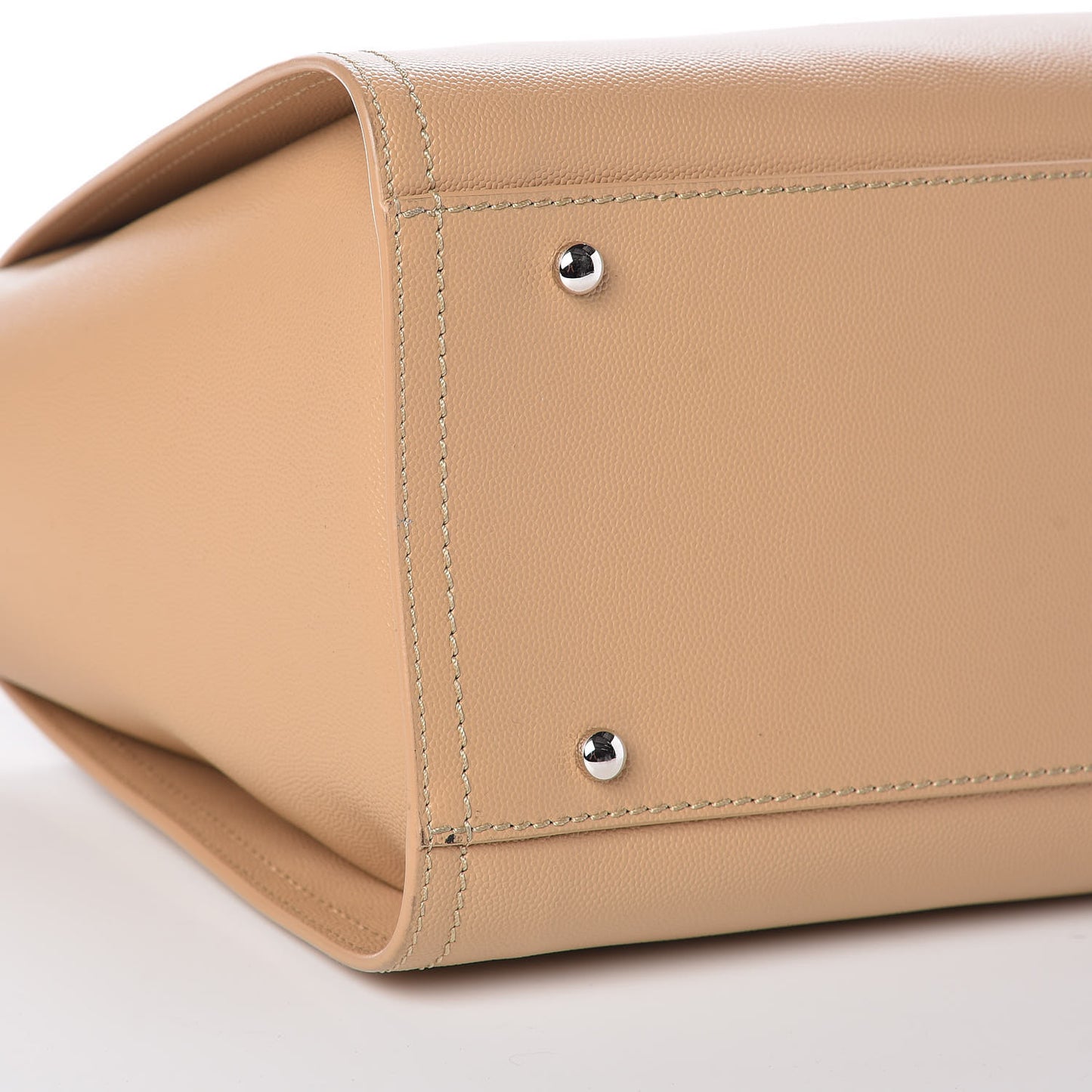 Caviar Small Studded Deauville Tote Beige