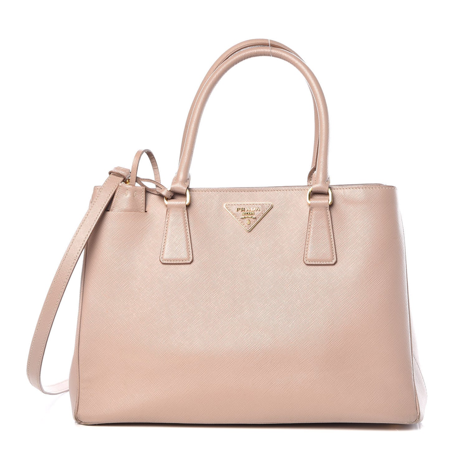Saffiano Lux Medium Tote Cammeo