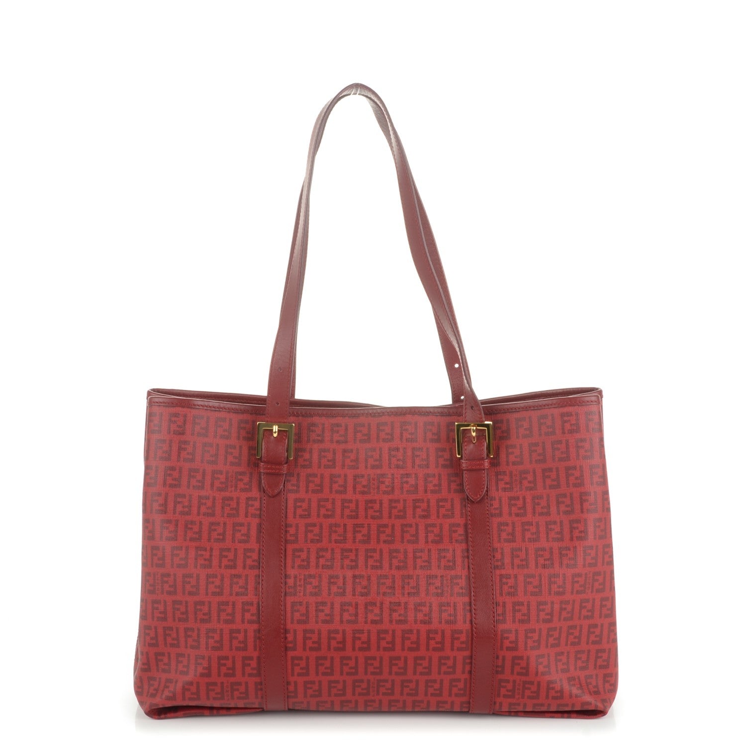 Fendi Zucchino Large Shopper Tote Red 1 of 7