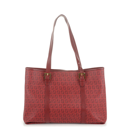 Fendi Zucchino Large Shopper Tote Red 1 of 7