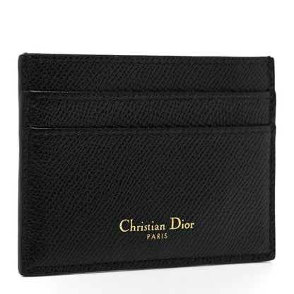 Christian Dior Grained Calfskin 30 Montaigne Card Holder Black 3 of 7