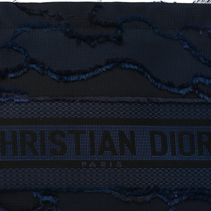 Christian Dior Canvas Embroidered Camouflage Medium Diordouble Zip Pouch Blue 8 of 8