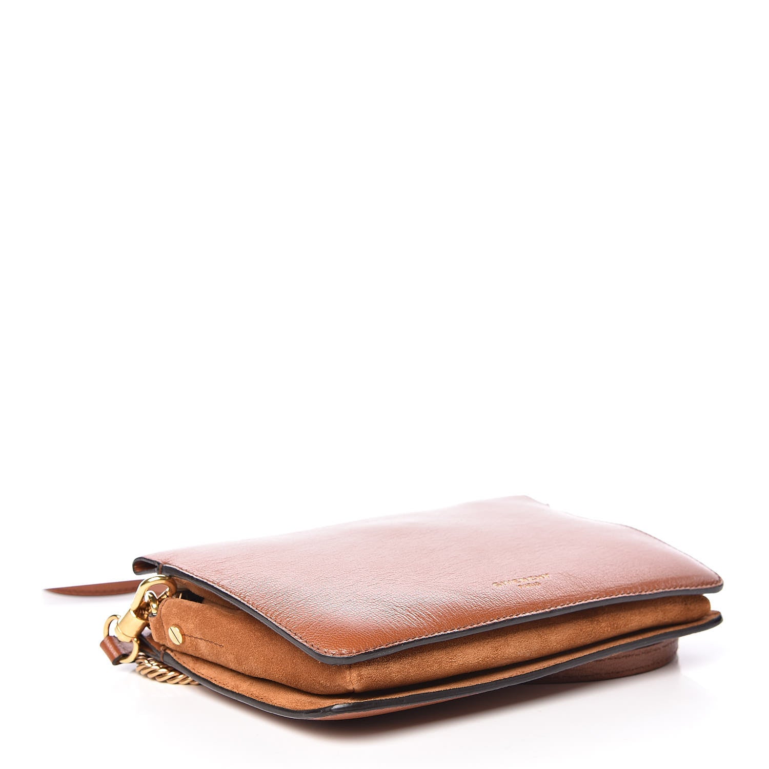 Givenchy Goatskin Suede Cross 3 Crossbody Bag Chestnut 4 of 10