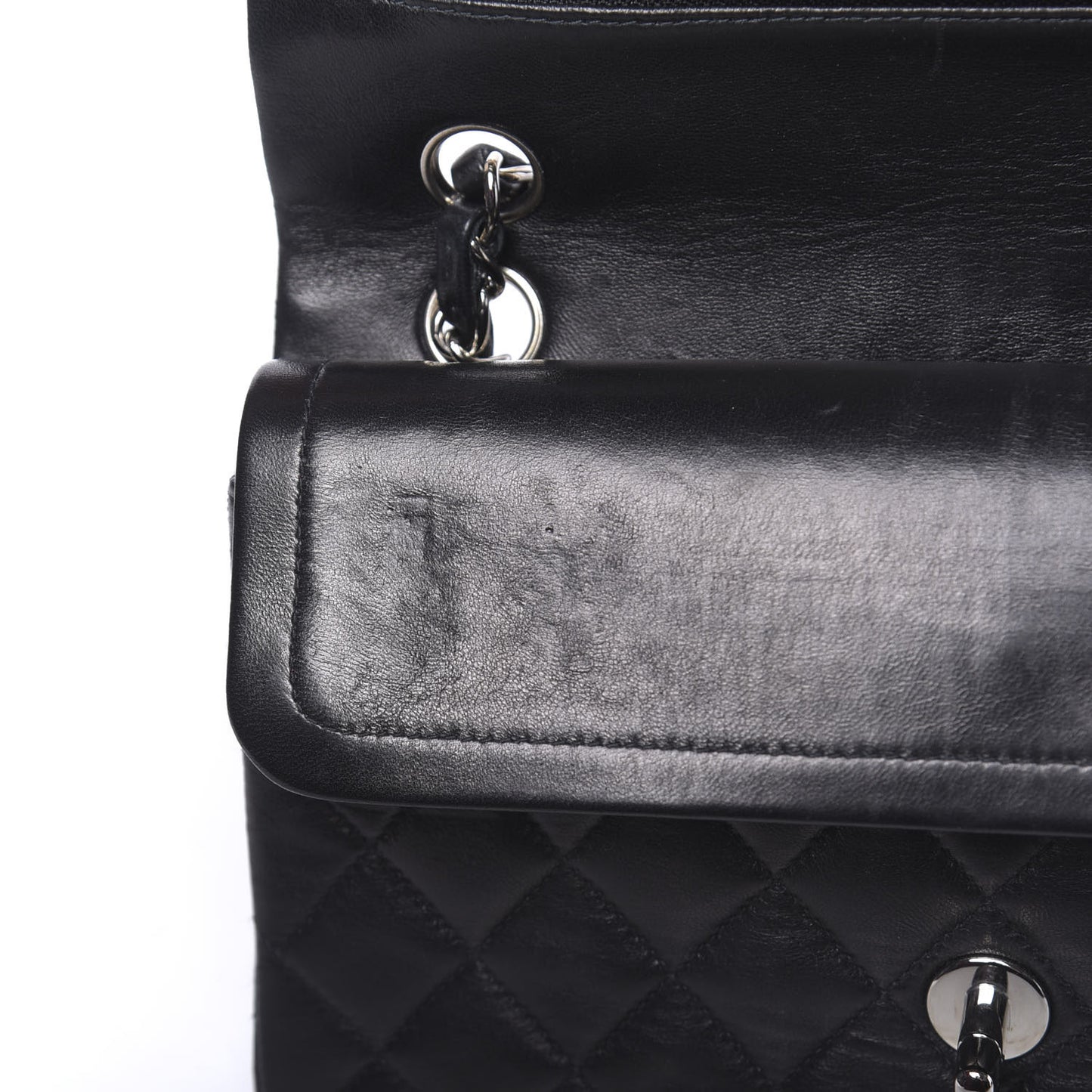 Lambskin Quilted Small Double Flap Black