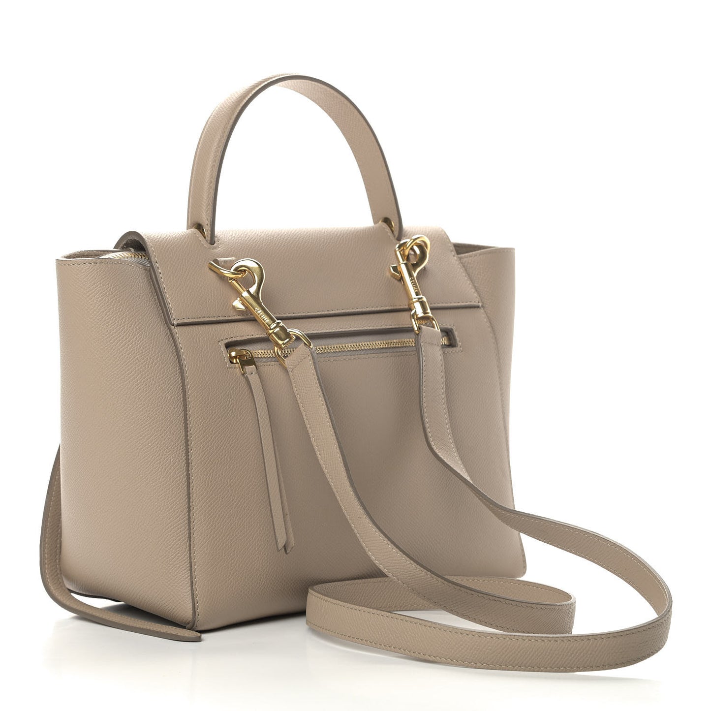 Grained Calfskin Micro Belt Bag Light Taupe