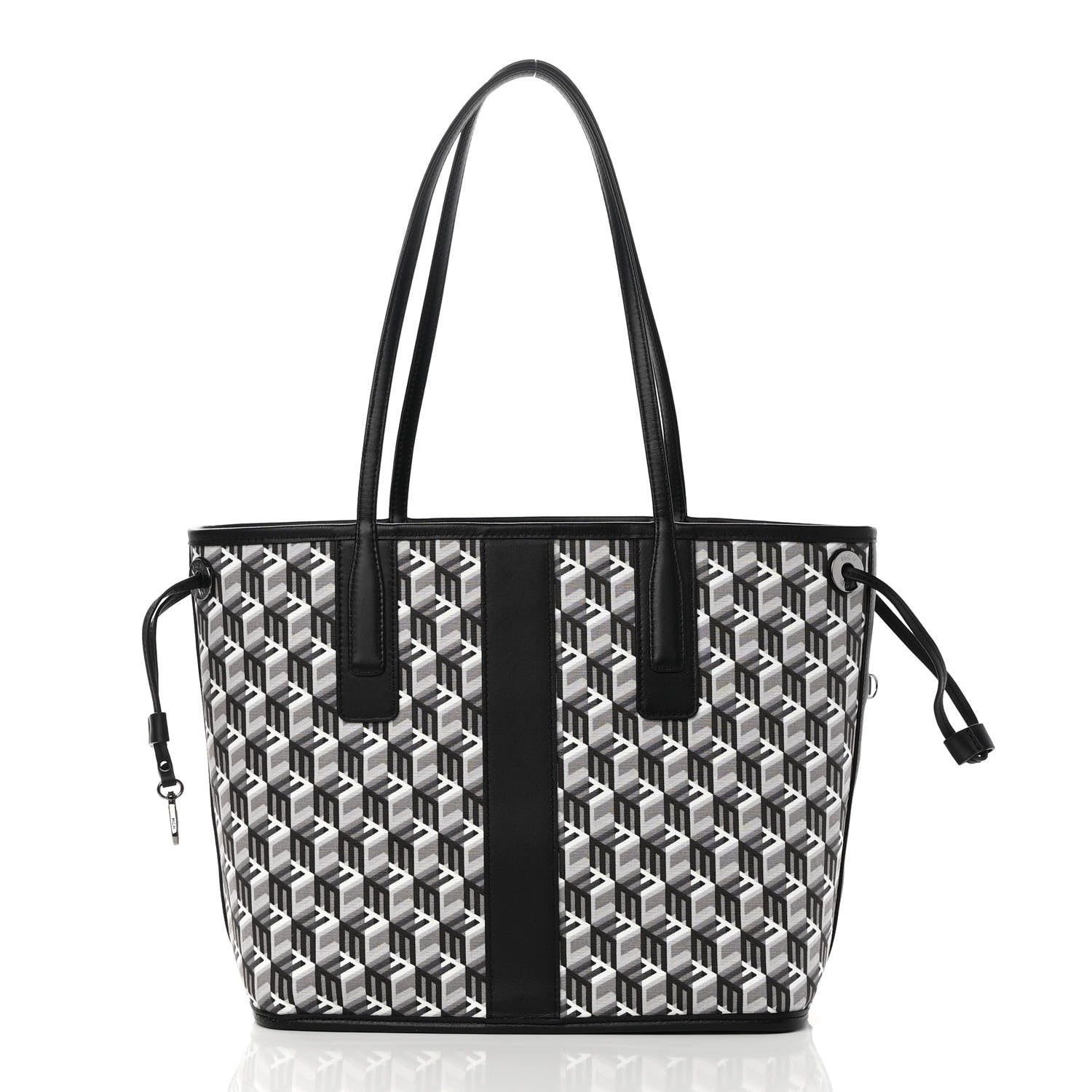 MCM Visetos Small Liz Reversible Shopper Tote Black 6 of 16