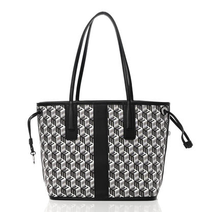 MCM Visetos Small Liz Reversible Shopper Tote Black 6 of 16