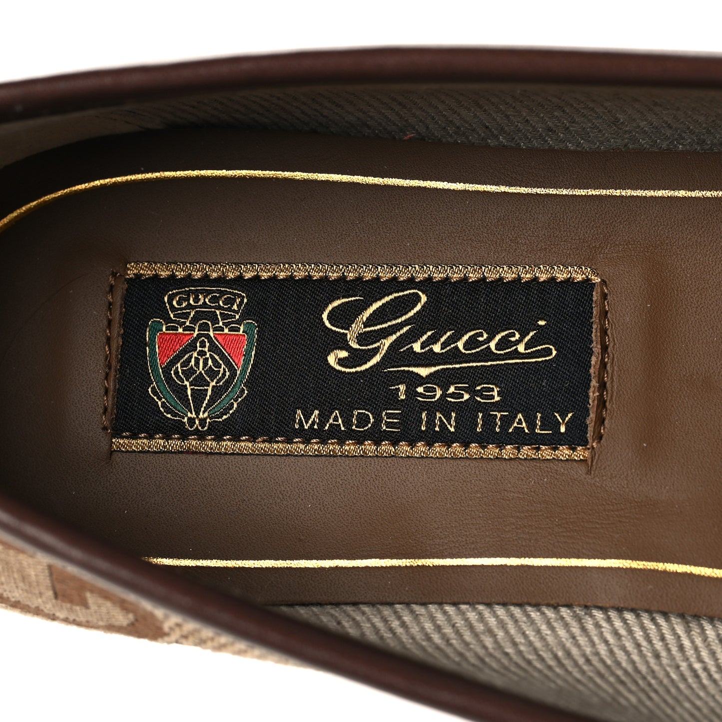 Monogram Jumbo GG Malaga Kid Horsebit Womens Jordaan Loafers 36.5 Camel Ebony New Acero Beige