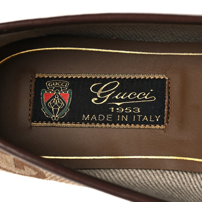 Gucci Monogram Jumbo GG Malaga Kid Horsebit Womens Jordaan Loafers 36.5 Camel Ebony New Acero Beige 8 of 9