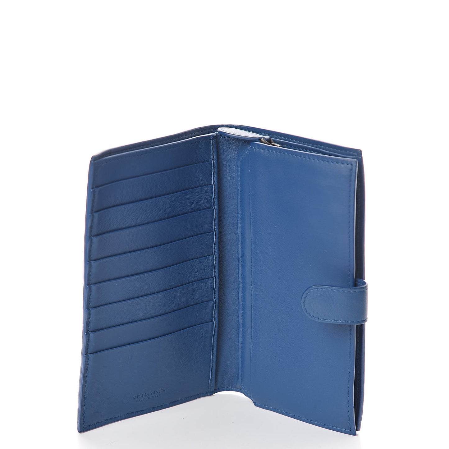 Nappa Intrecciato Continental Wallet Bleuette
