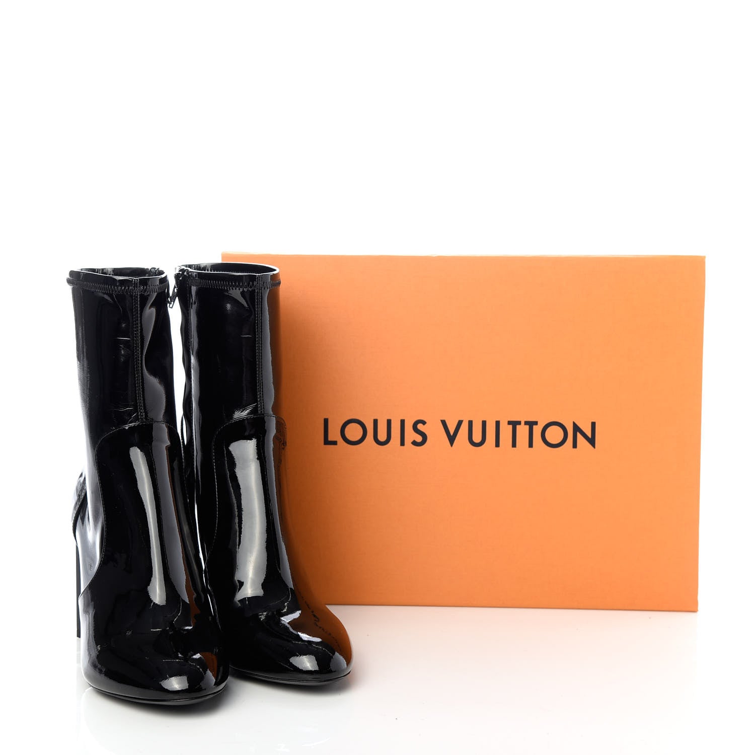 Louis Vuitton Patent Silhouette Ankle Boots 38.5 Black 11 of 11