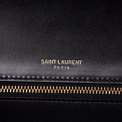 Saint Laurent Smooth Calfskin Medium Domino Shoulder Bag Black 6 of 9