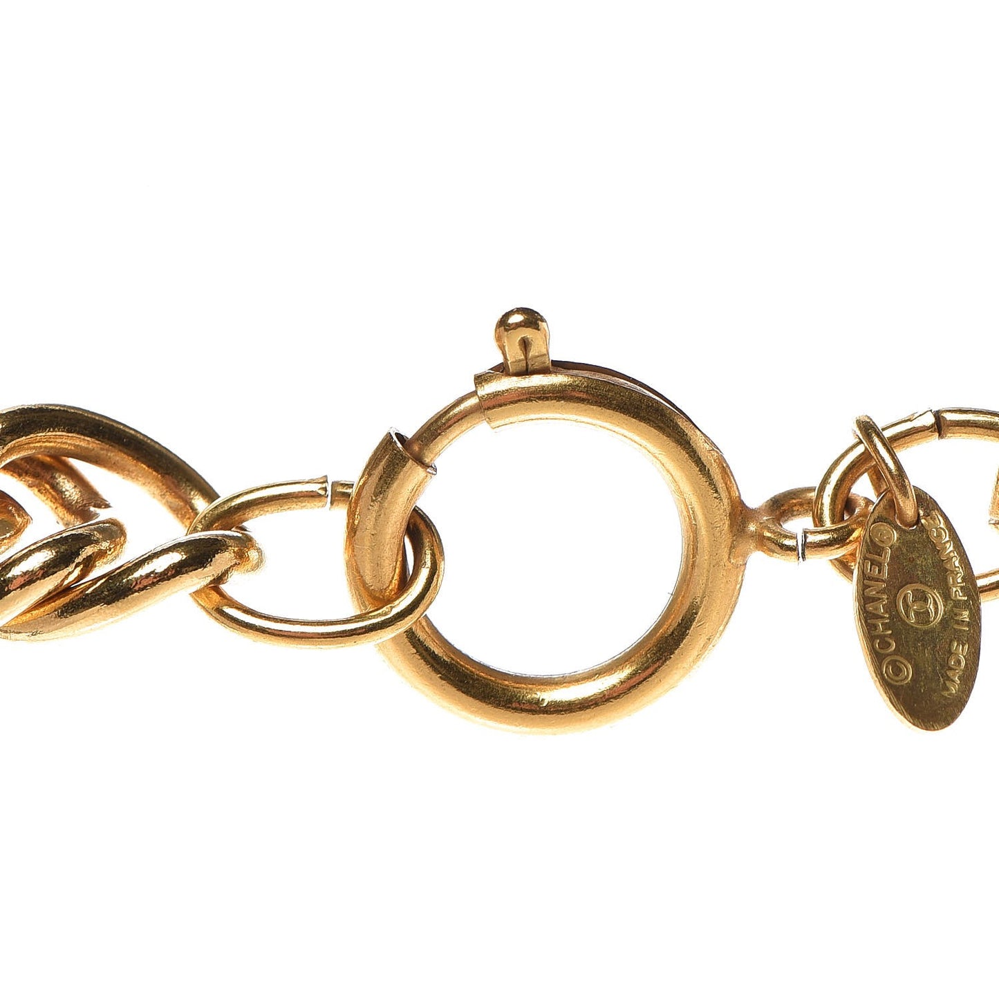 Quilted Medallion Short Necklace Gold