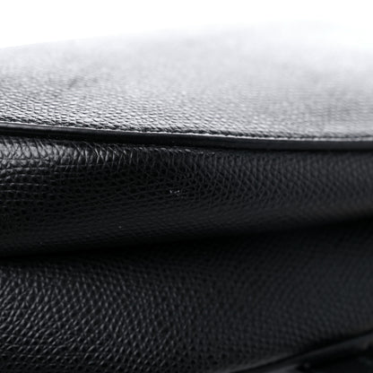 Christian Dior Grained Calfskin Saddle Bag Black 10 of 11