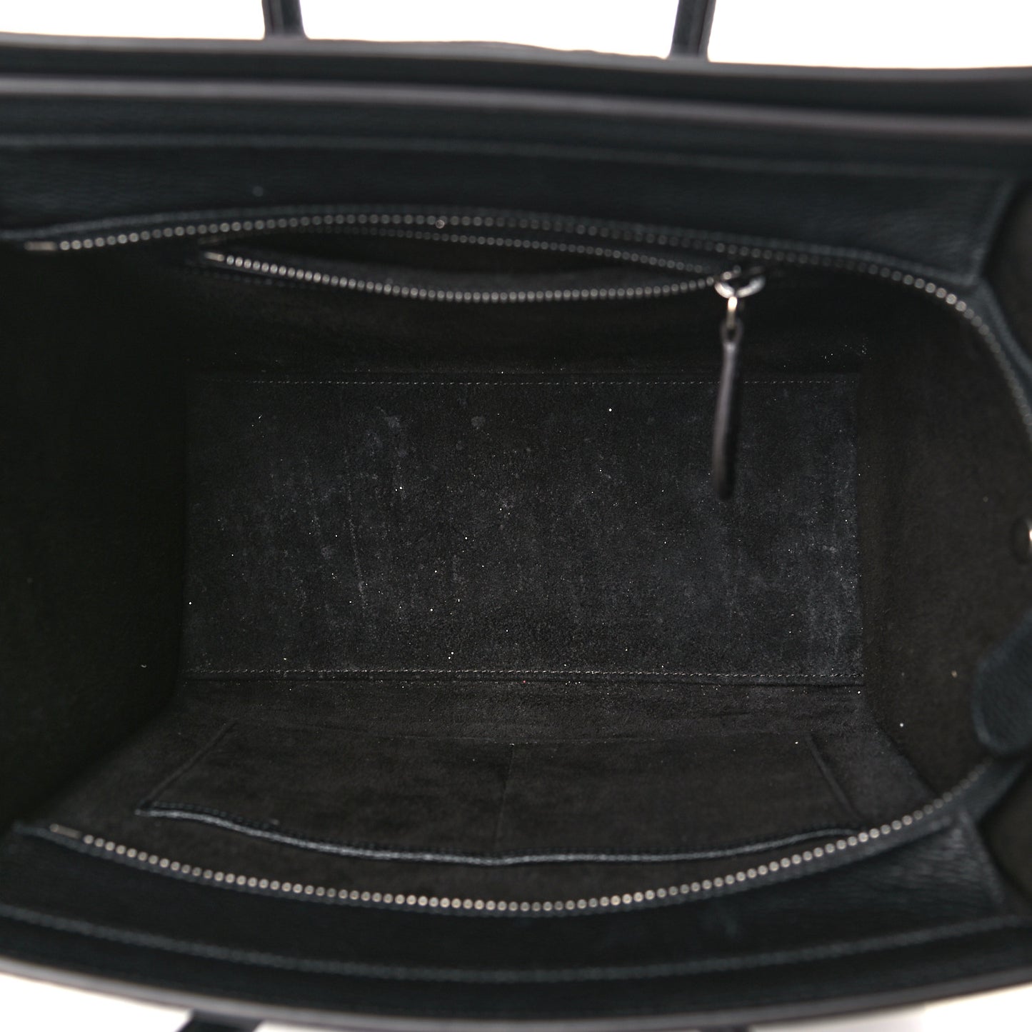 Drummed Calfskin Micro Luggage Black