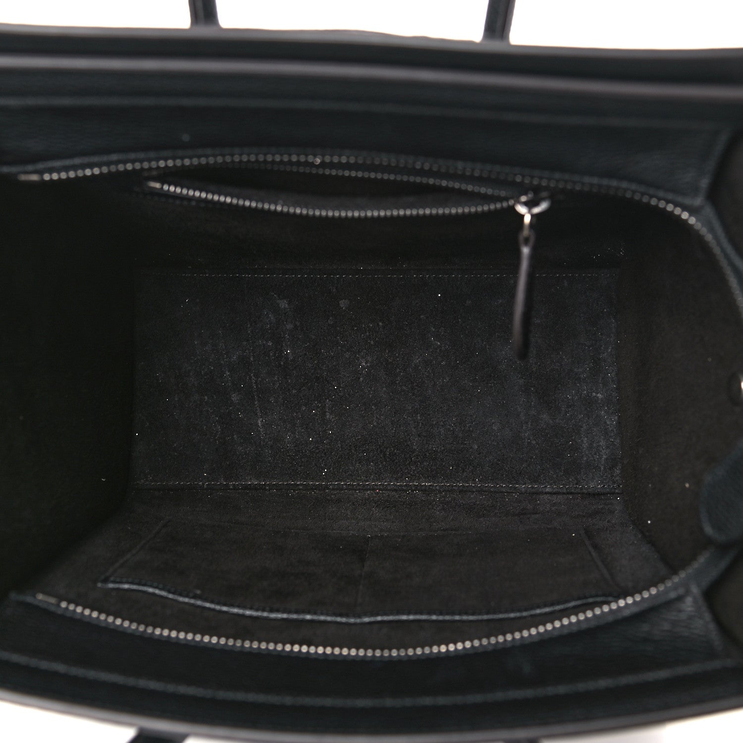 Celine Drummed Calfskin Micro Luggage Black 5 of 12