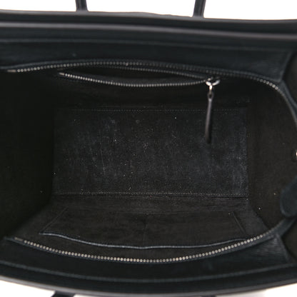 Celine Drummed Calfskin Micro Luggage Black 5 of 12