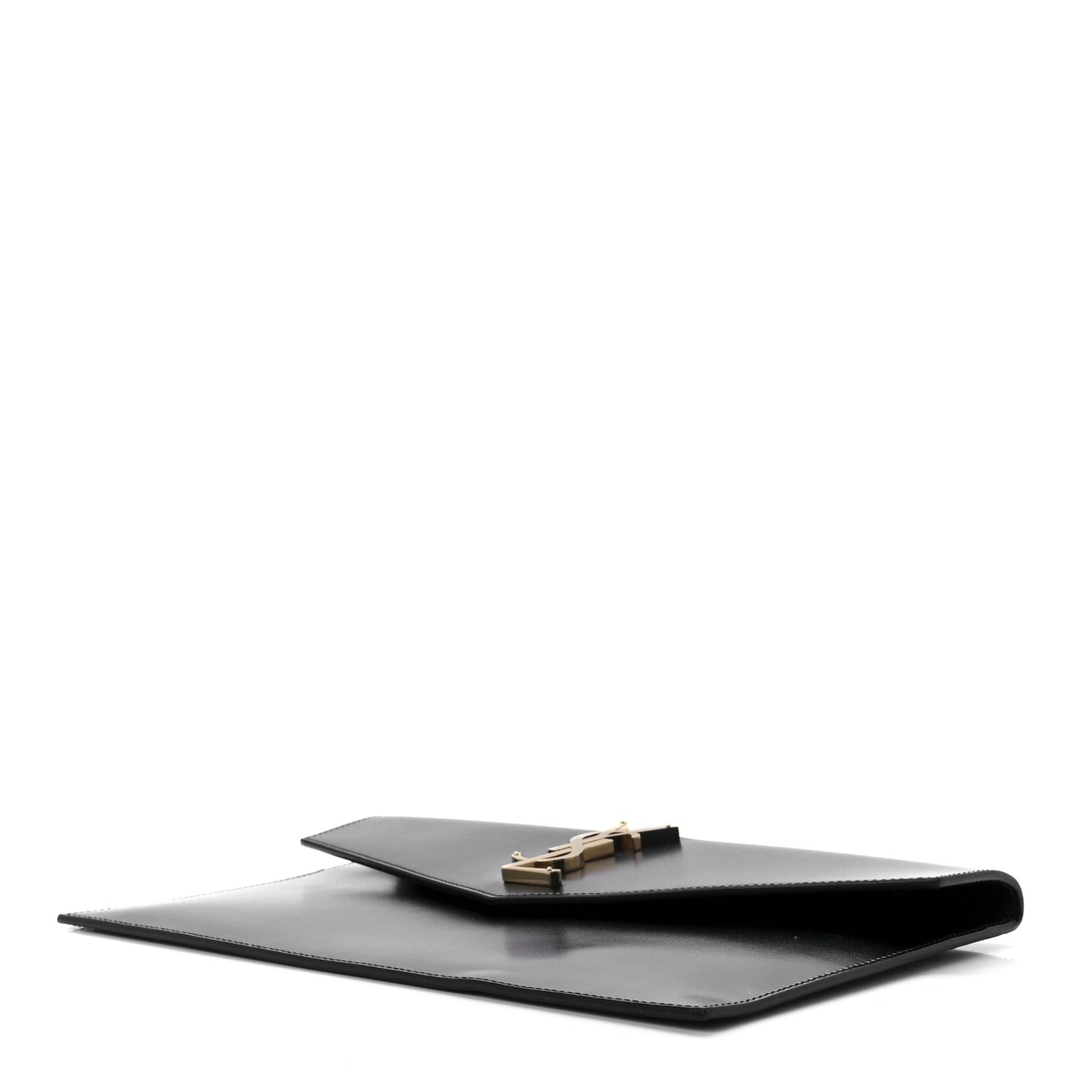 Smooth Shiny Calfskin Monogram Uptown Pouch Black