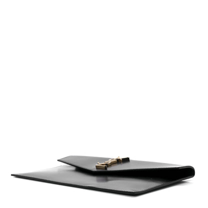 Saint Laurent Smooth Shiny Calfskin Monogram Uptown Pouch Black 8 of 11